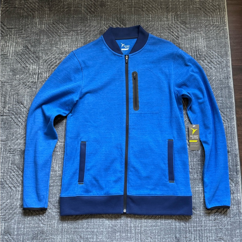 Old Navy Athletic Blue Zip-Up Jacket Men’s S Brand New with Tags